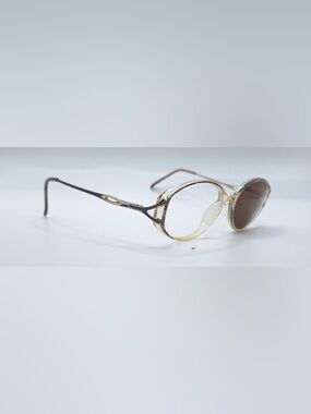 Clear Vision Ginny Brown Translucent Oval Sunglasses Frames Only